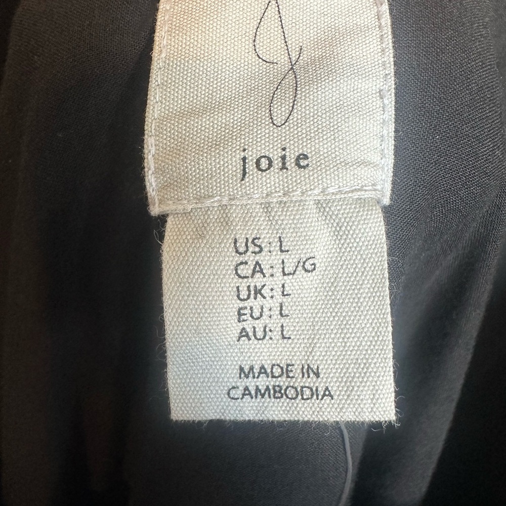 Joie Black Dress with Silk Floral Scarf - Picture 11 of 12